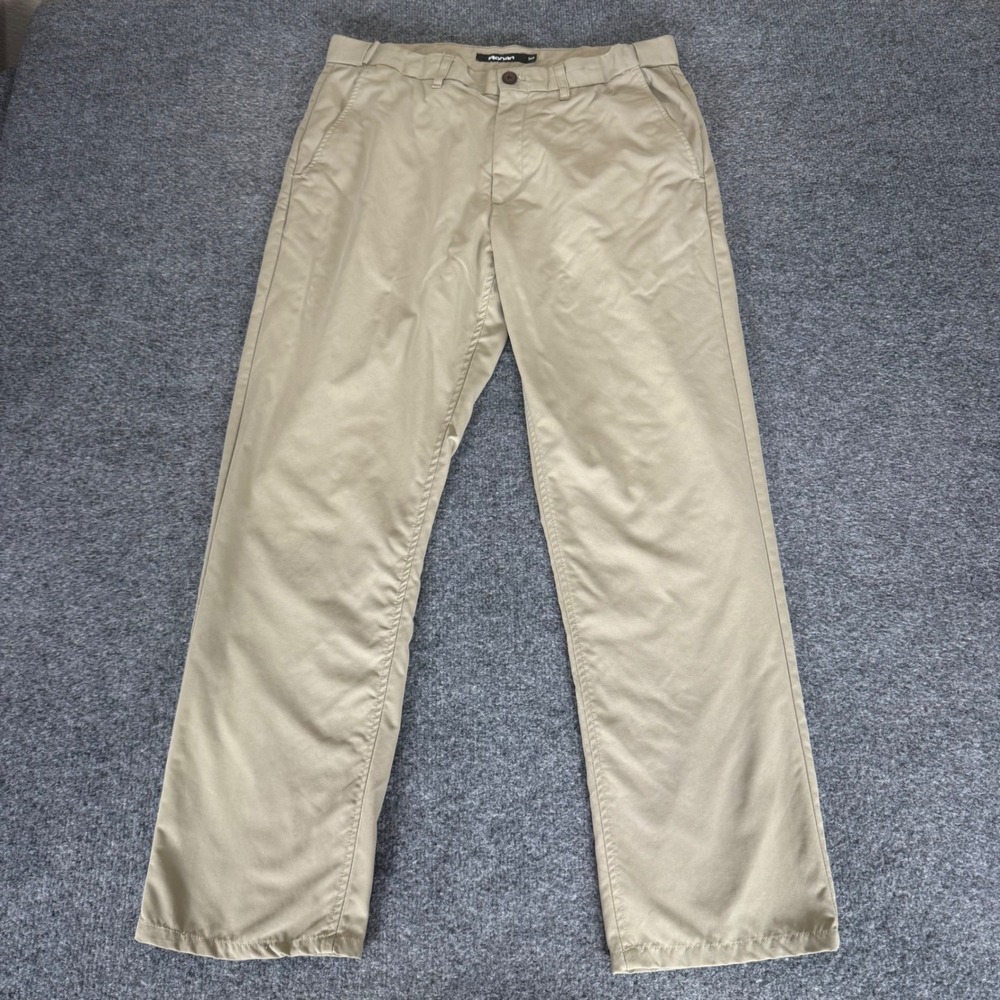 Rohan Mens 34x29 Khaki Tan Slim Outdoor Hiking Travel Pants Performance Stretch